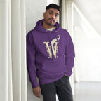 Book lover premium hoodie - purple - Wordwhispers cream logo front - unisex literary apparel