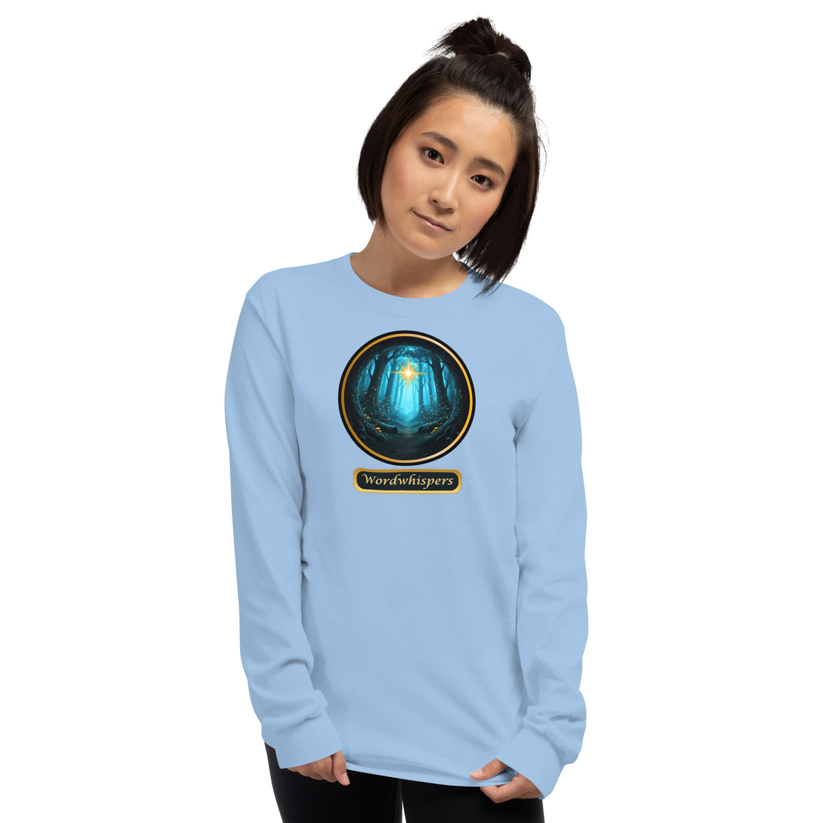 Glimmer of Light men's long sleeve-light blue