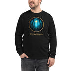 Glimmer of Light long sleeve tee in extended size 2XL in black