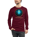 Glimmer of Light long sleeve Tee in Maroon