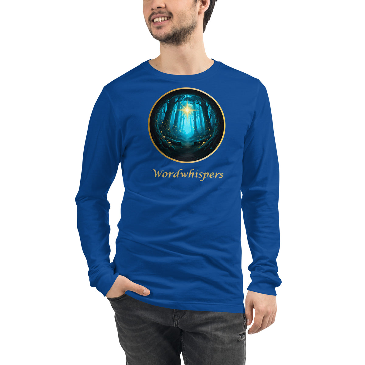 Glimmer of Light long sleeve Tee in true royal