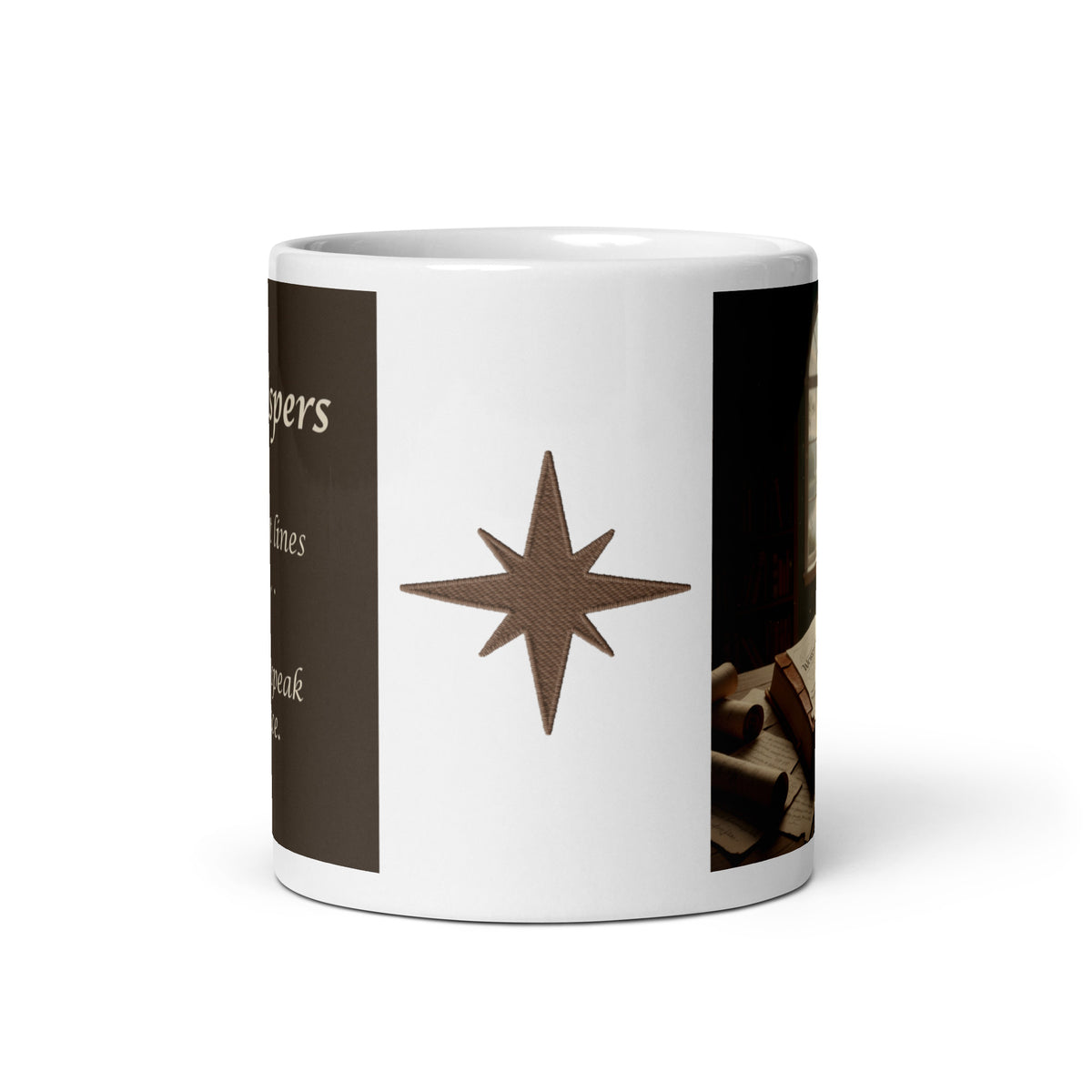 Library whisper mug white side