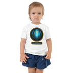Glimmer of Light t-shirt with glowing enchanted forest design and Wordwhispers brand name — sizes 2T to 5T- white