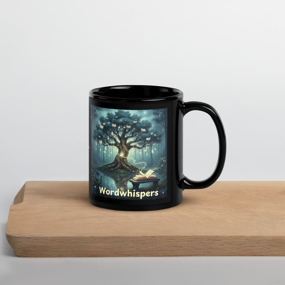 Mystical Tree mug black front