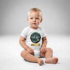 Little Bookworm Baby Bodysuit Enchanted Storybook Tree in ash