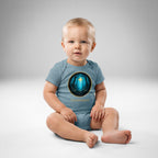 Little Bookworm Baby Bodysuit Glimmer of Light in indigo