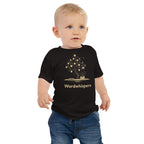 Book Lover Baby Tee Enchanted Storybook Tree in black
