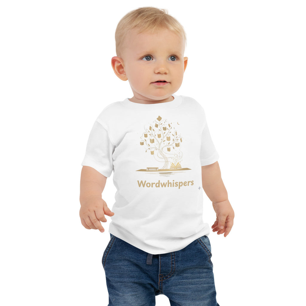 Book Lover Baby Tee | Enchanted Storybook Tree – in white