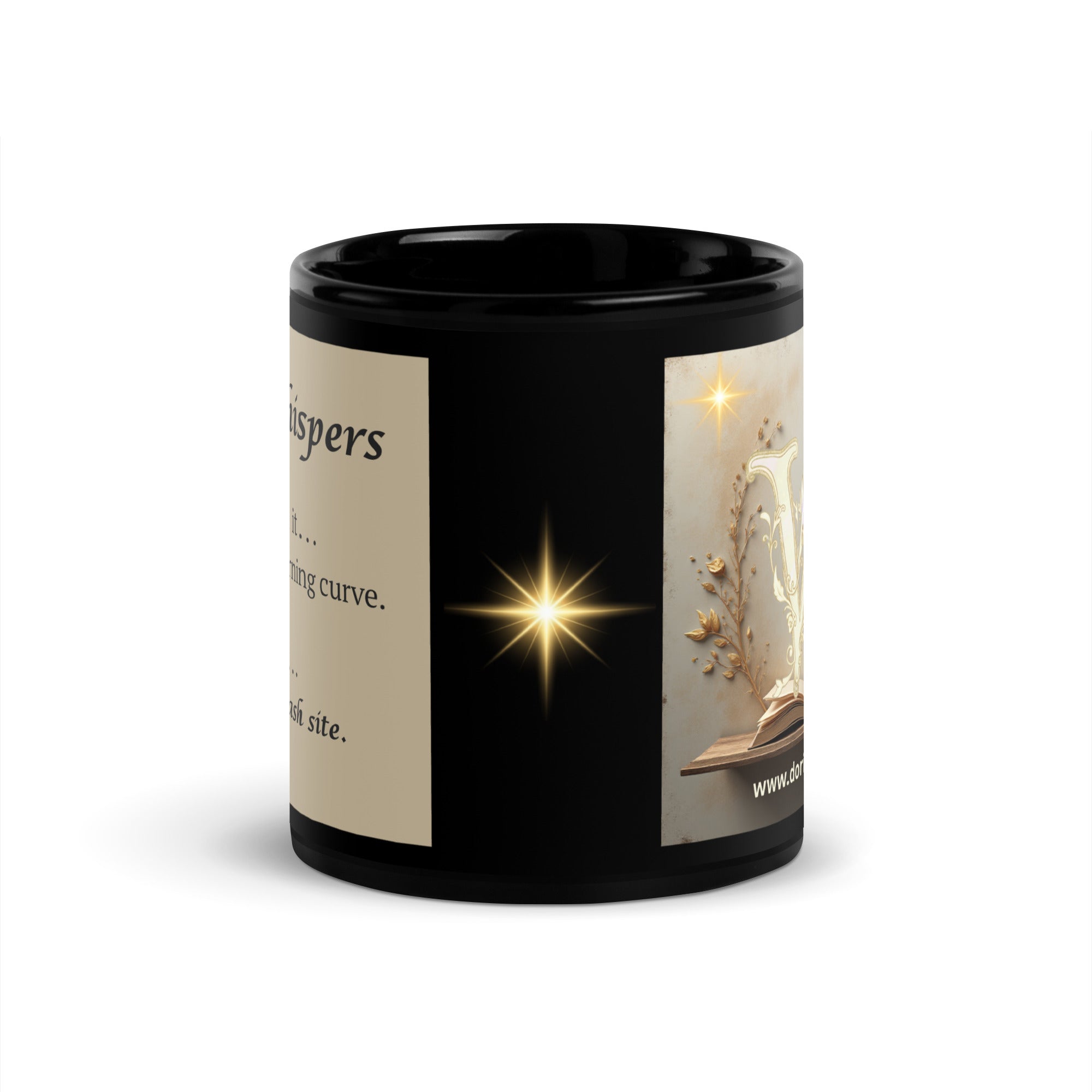 Book Lover Mug - Learning Curve (Black)