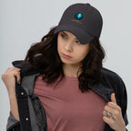Book lover dad hat dark grey - Glimmer of Light design - adjustable unstructured cap