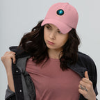 Book lover dad hat pink - Glimmer of Light design - adjustable unstructured cap