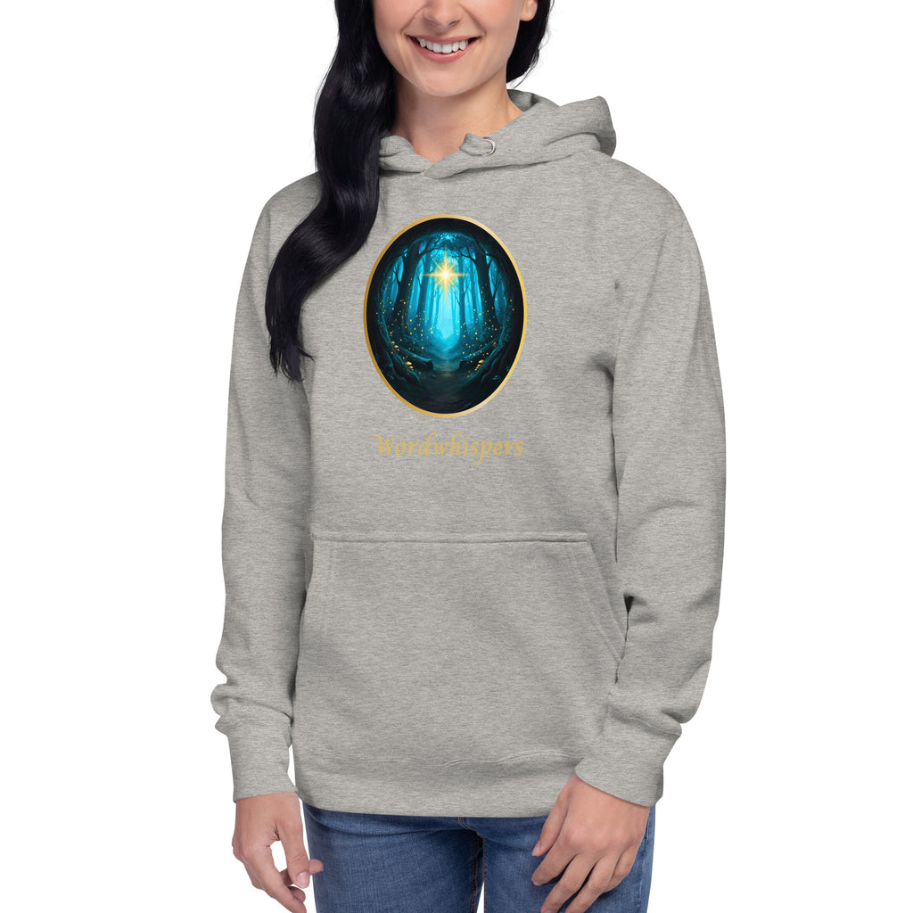 Literary Premium Hoodie - Glimmer of Light Design - Unisex - carbon grey