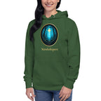 Literary Premium Hoodie - Glimmer of Light Design - Unisex - forest green