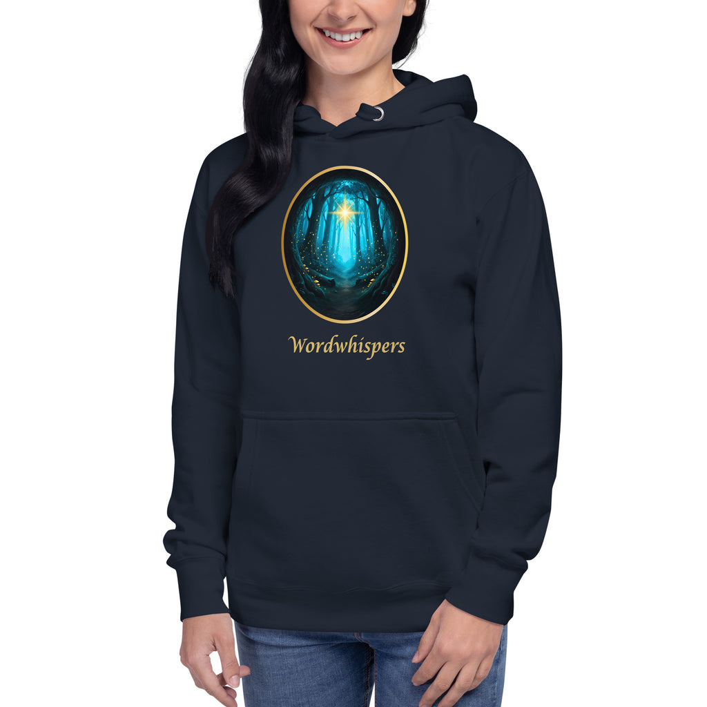 Literary Premium Hoodie - Glimmer of Light Design - Unisex - navy blazer