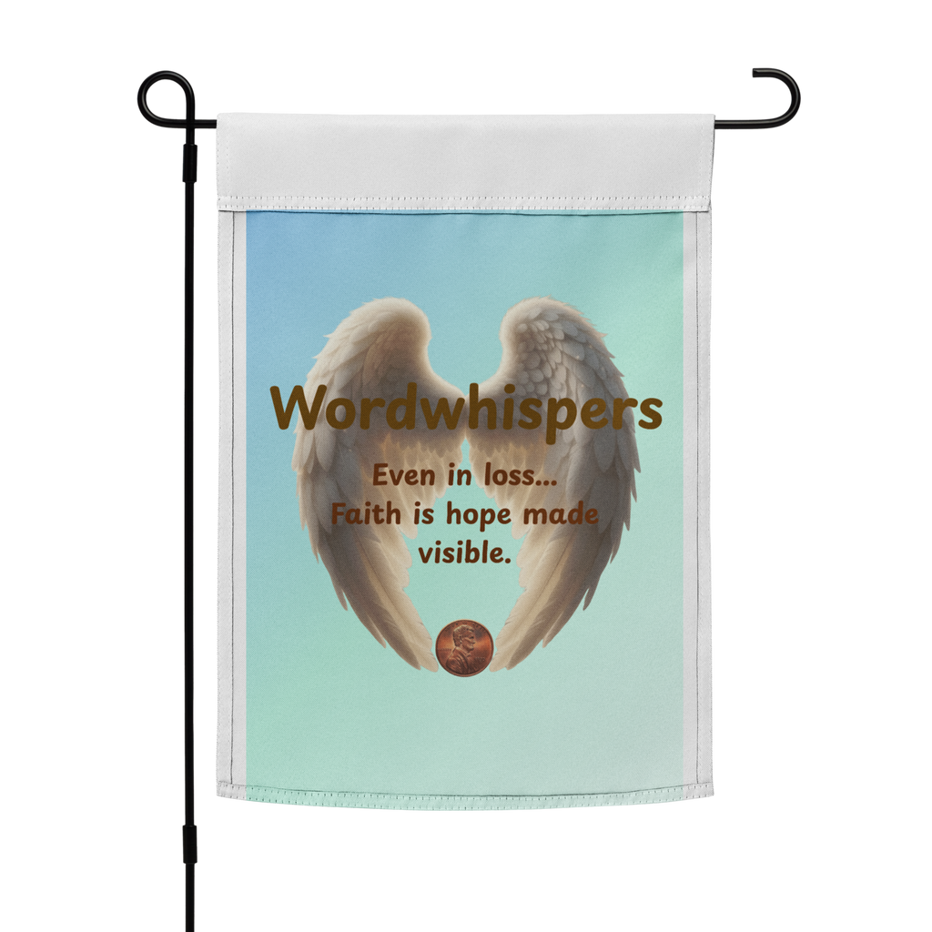 Pennies from heaven garden flag-back