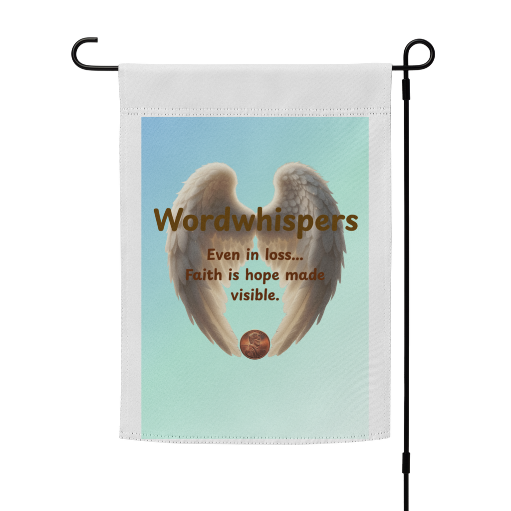 Pennies from heaven garden flag-front