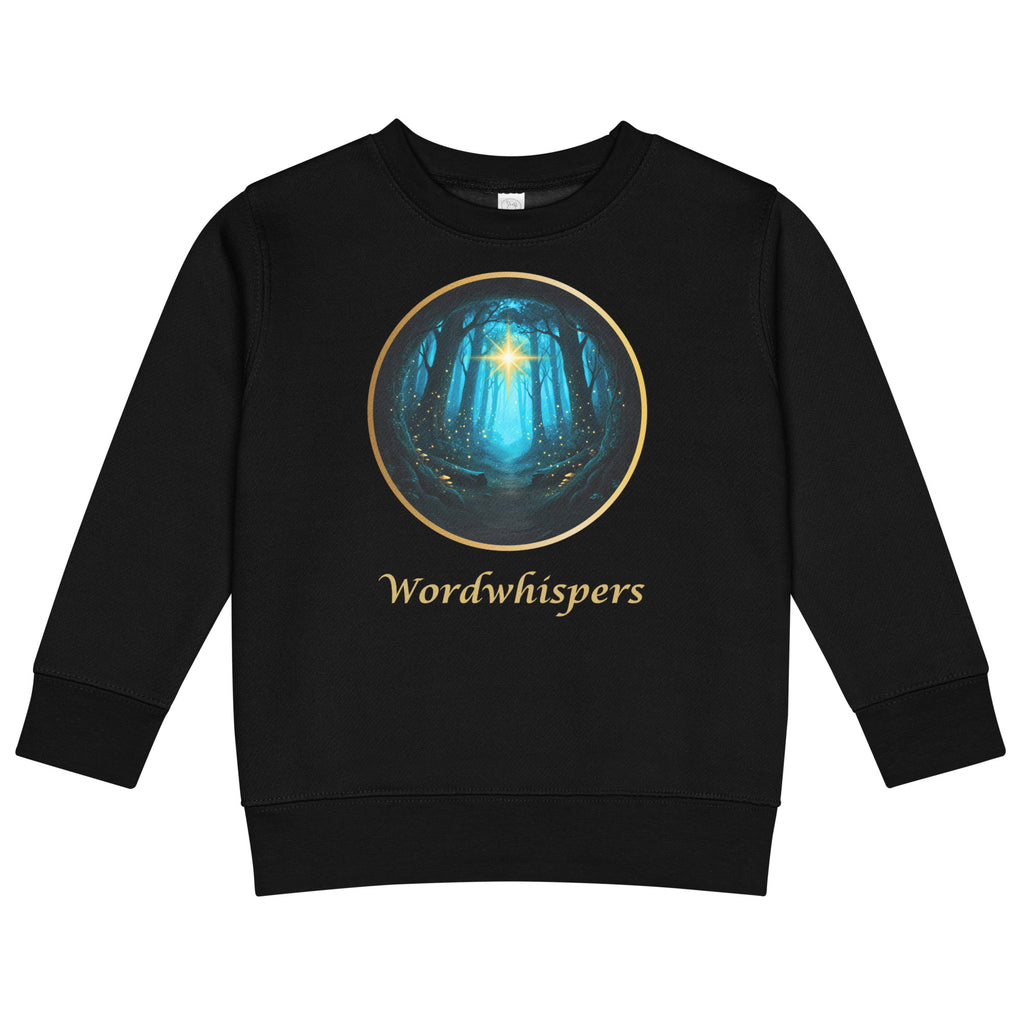 Little Dreamers Secret Woods & Guiding Star Kids Sweatshirt – Wordwhispers – in black