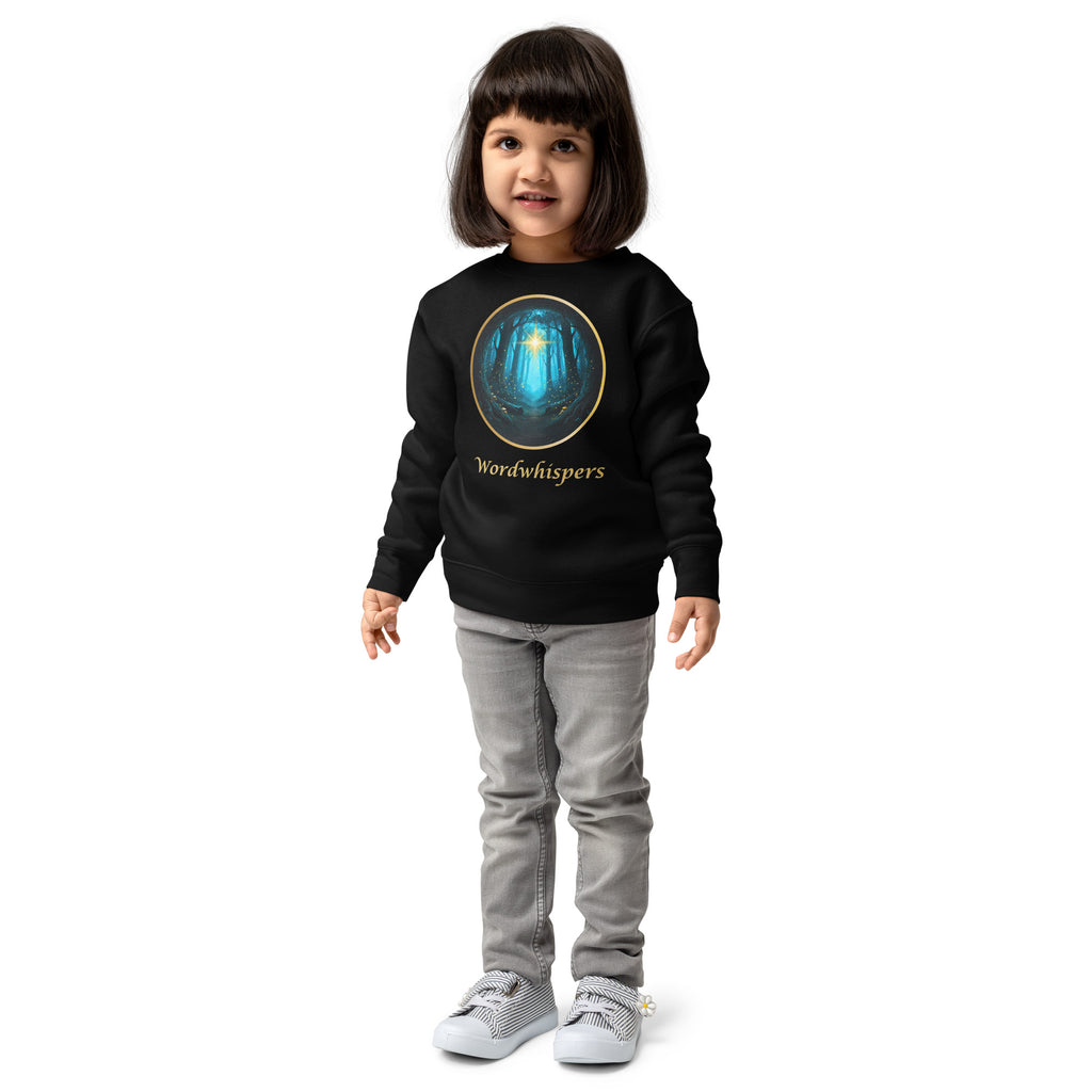 Little Dreamers Secret Woods & Guiding Star Kids Sweatshirt – Wordwhispers – in black