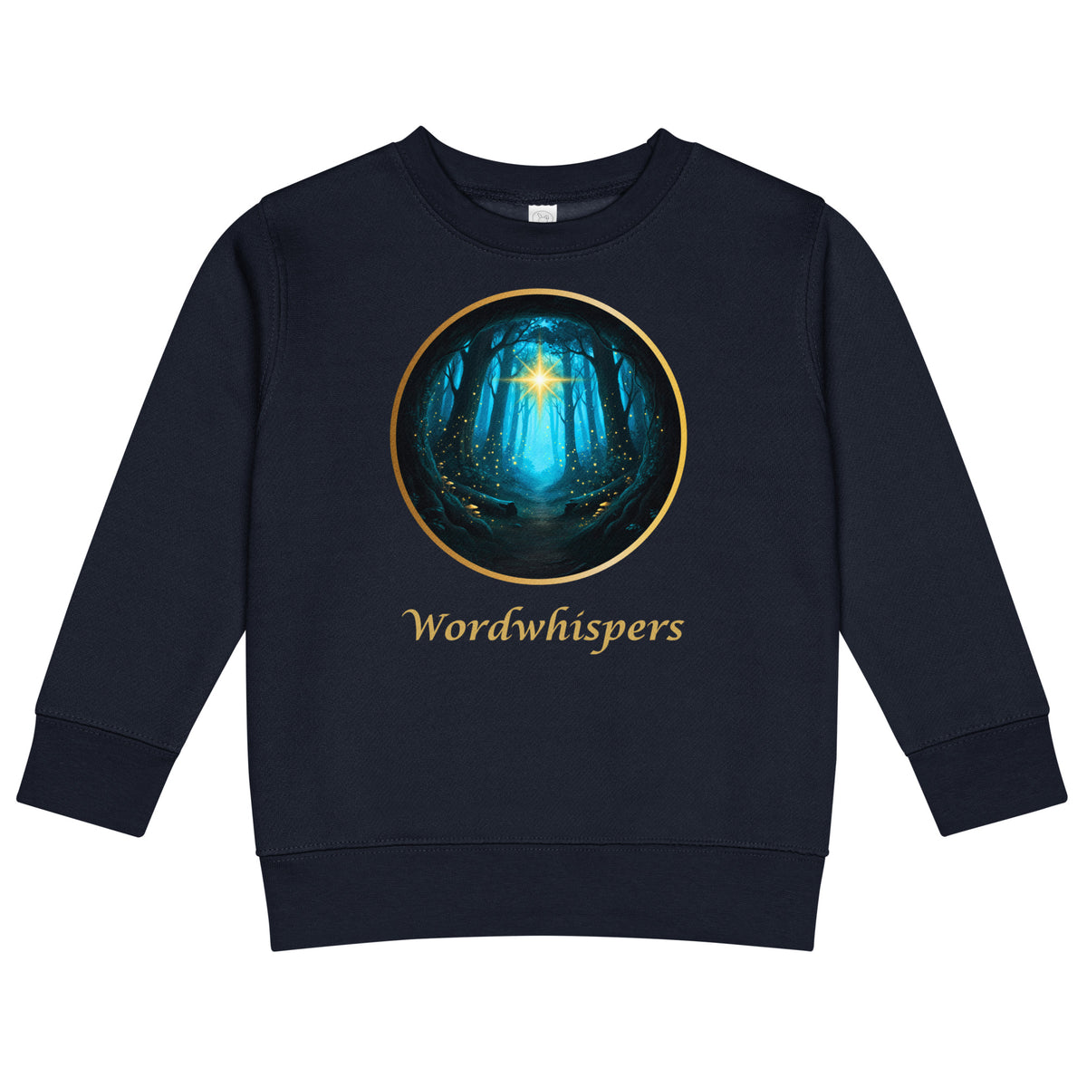 Little Dreamers Secret Woods & Guiding Star Kids Sweatshirt – Wordwhispers – in navy