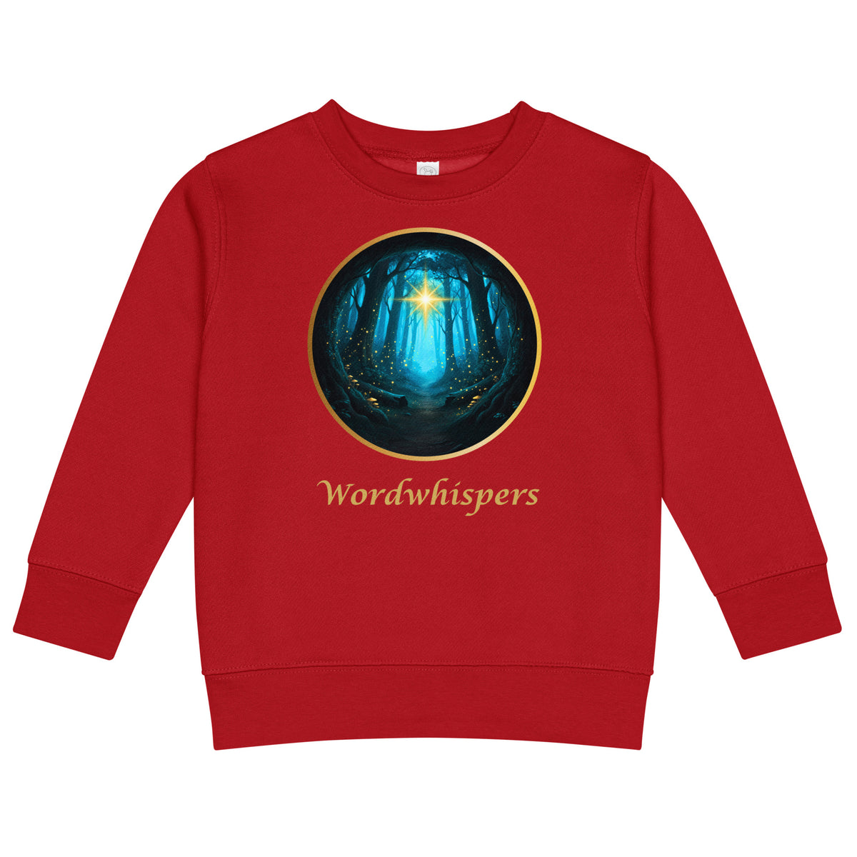 Little Dreamers Secret Woods & Guiding Star Kids Sweatshirt – Wordwhispers – in red
