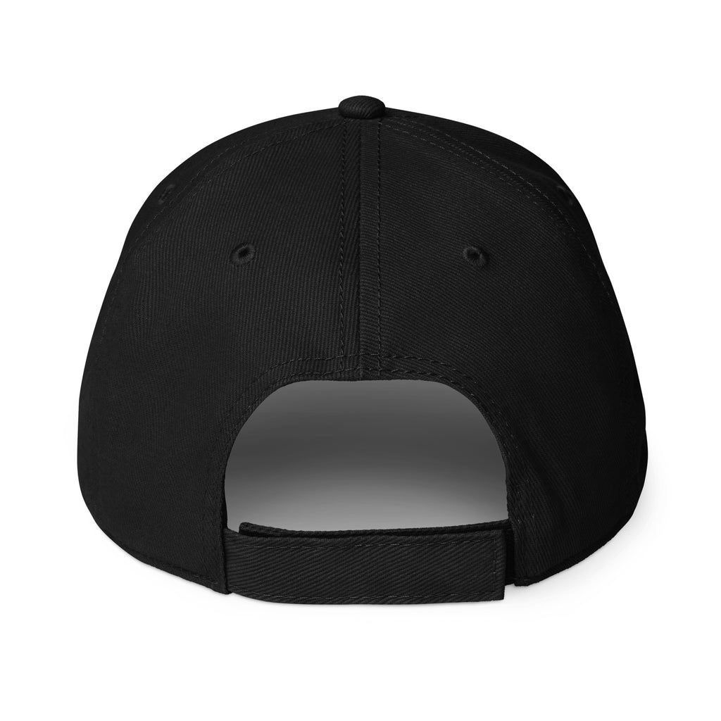 book lover baseball cap black - back view - adjustable closure