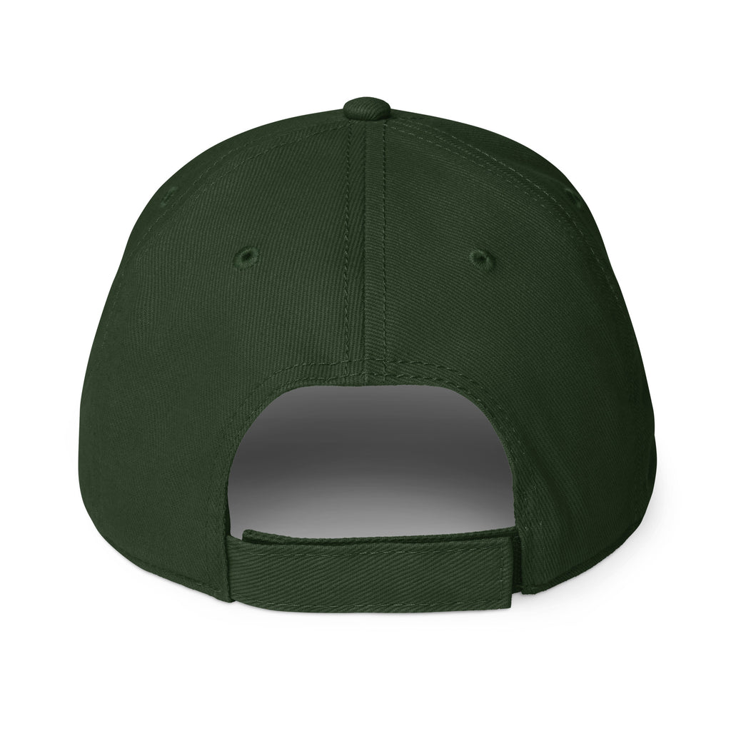 Book lover baseball cap green - back view - adjustable closure