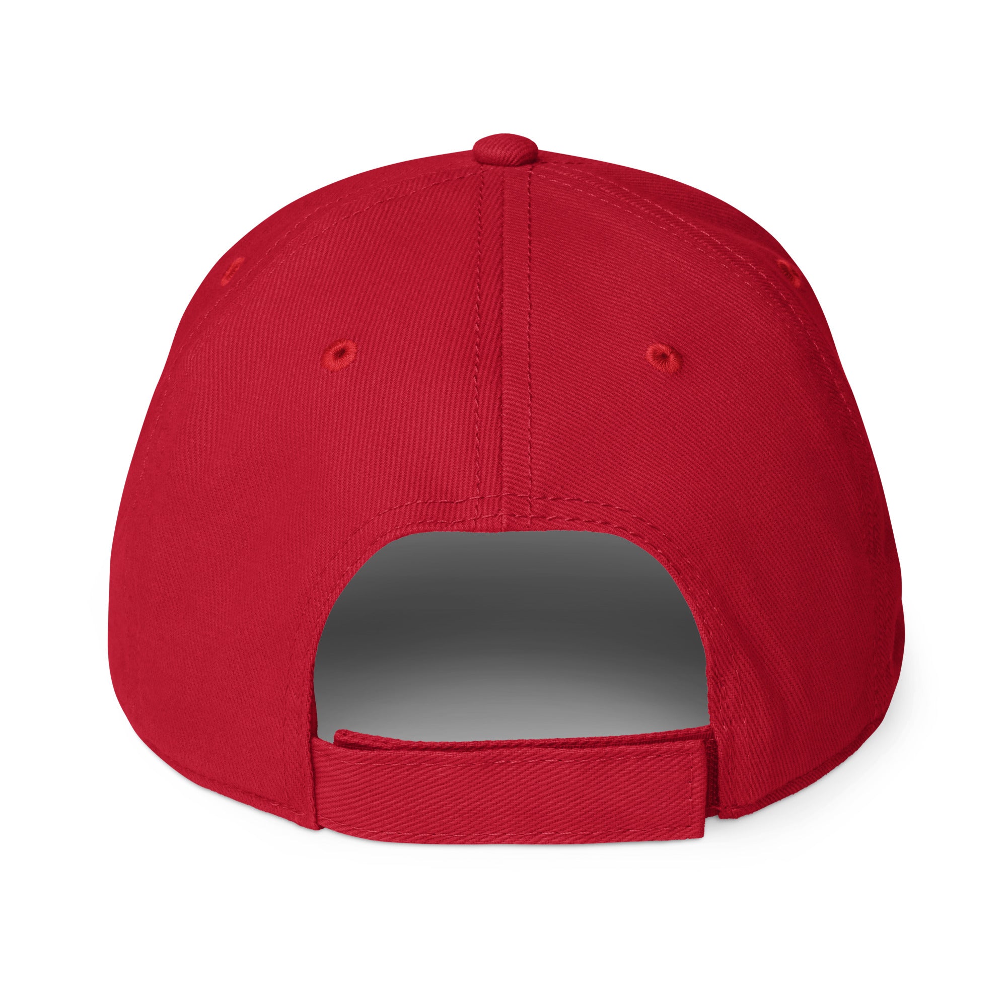 Book lover baseball cap red - back view - adjustable closure