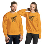 Book lover premium sweatshirt - Wordwhispers black logo front - unisex literary apparel - Gold