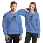 Book lover premium sweatshirt - Wordwhispers black logo front - unisex literary apparel - Heather Deep Royal
