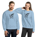 Book lover premium sweatshirt - Wordwhispers black logo front - unisex literary apparel - Light Blue