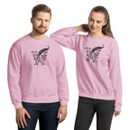 Book lover premium sweatshirt - Wordwhispers black logo front - unisex literary apparel - Light Pink