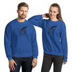 Book lover premium sweatshirt - Wordwhispers black logo front - unisex literary apparel - Royal