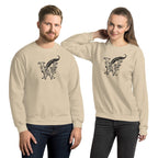 Book lover premium sweatshirt - Wordwhispers black logo front - unisex literary apparel - Sand