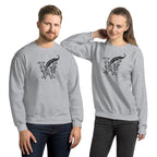 Book lover premium sweatshirt - Wordwhispers black logo front - unisex literary apparel - Sport Grey