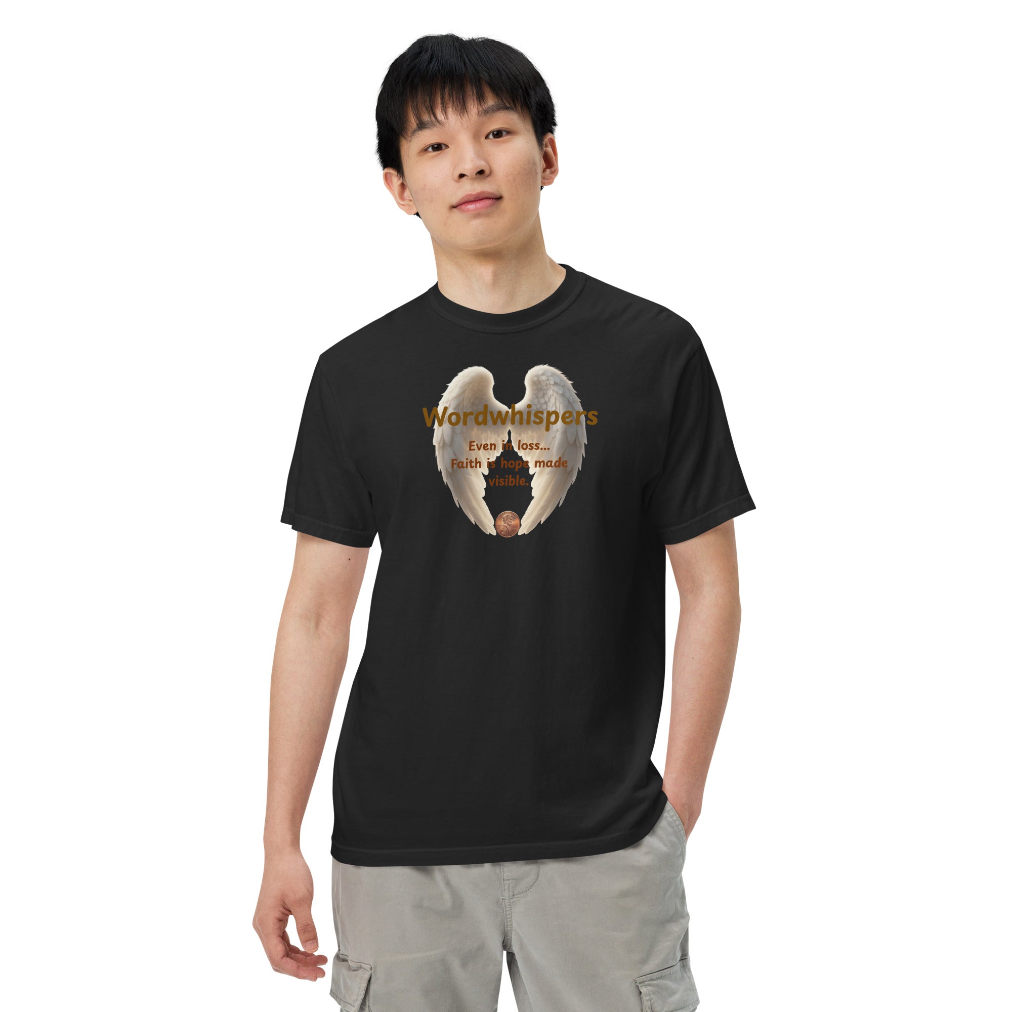 Book lover heavyweight t-shirt Pennies from Heaven - unisex literary  apparel in black