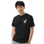 Literary premium unisex t-shirt with Wordwhispers logo on front in Black