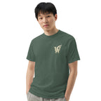  Literary premium unisex t-shirt with Wordwhispers logo on front in Blue Spruce