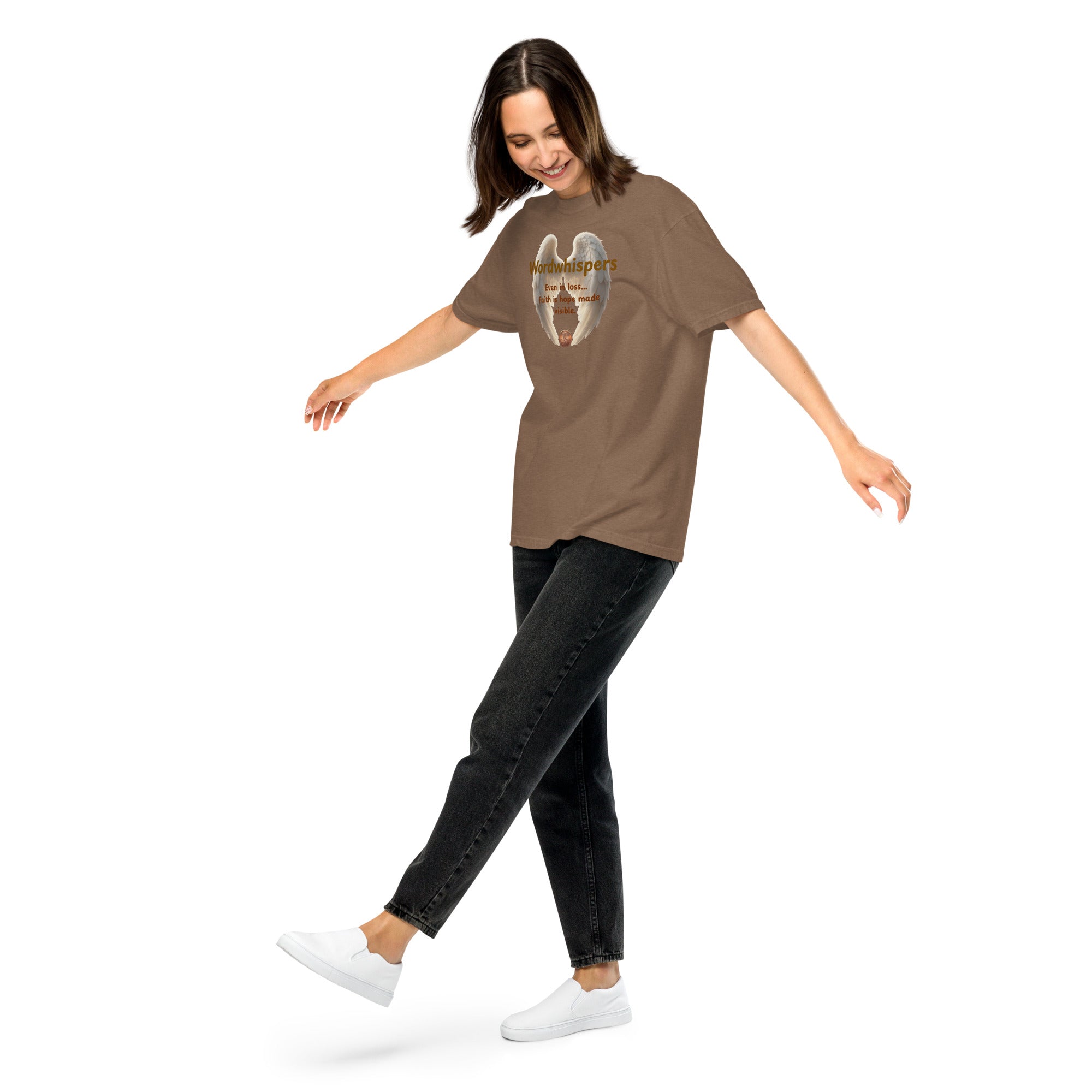 Book lover heavyweight t-shirt Pennies from Heaven - unisex literary  apparel in espresso