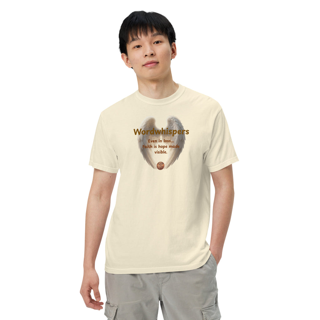 Book lover heavyweight t-shirt Pennies from Heaven - unisex literary  apparel in ivory