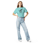 Literary Soft T-Shirt - Wordwhispers Signature Logo - Unisex - lagoon blue