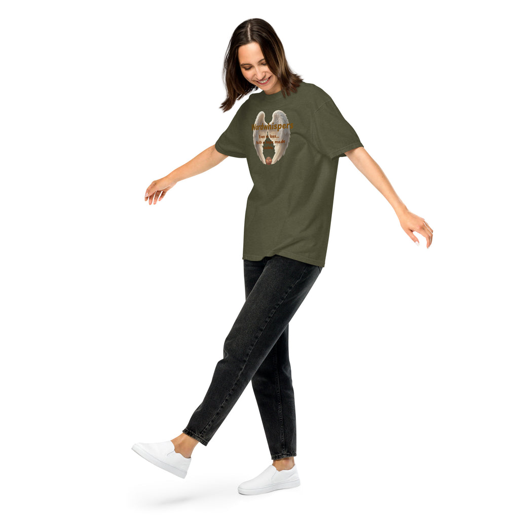 Book lover heavyweight t-shirt Pennies from Heaven - unisex literary  apparel in sage