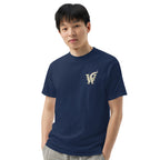 Literary premium unisex t-shirt with Wordwhispers logo on front in True Navy