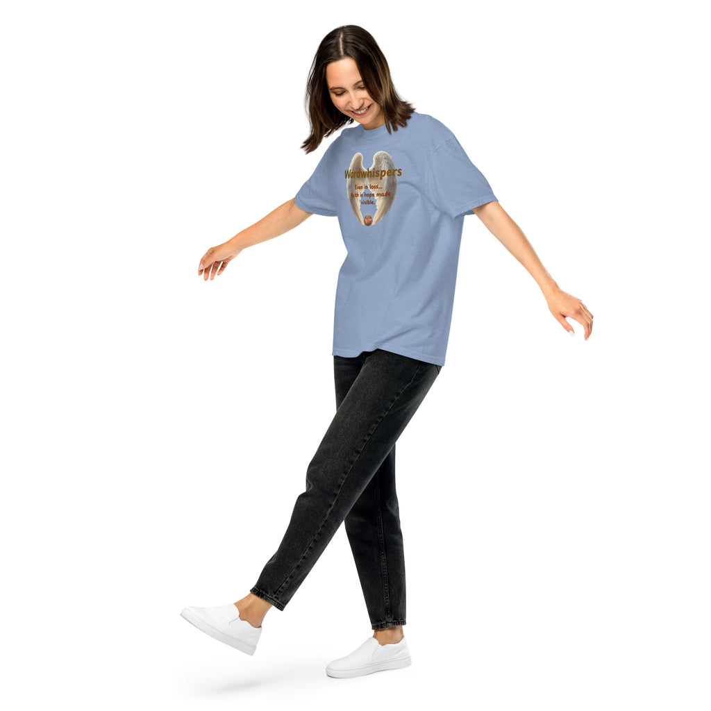 Book lover heavyweight t-shirt Pennies from Heaven - unisex literary  apparel in washed denim