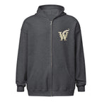 Book lover zip hoodie with glimmer of light design in dark heather