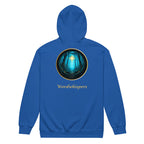 Glimmer zip hoodie- extended size-back-in royal