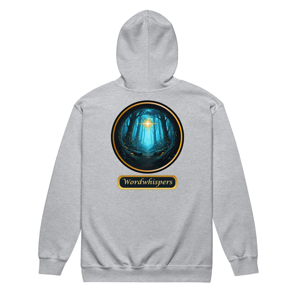 Glimmer zip hoodie- extended size-back-in sport grey