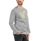 Wordwhispers Signature Long Sleeve Tee - Literary Gift for Readers & Writers - Athletic Heather