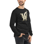 Wordwhispers Signature Long Sleeve Tee - Literary Gift for Readers & Writers - Black Heather