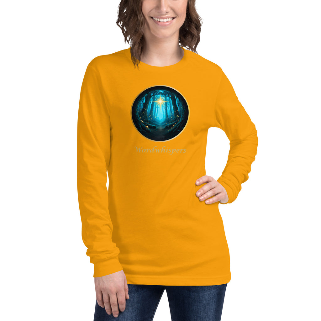 Glimmer of Light Literary Long Sleeve Tee - Book Lover Gift - Gold