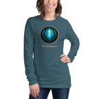 Glimmer of Light Literary Long Sleeve Tee - Book Lover Gift - Deep Teal